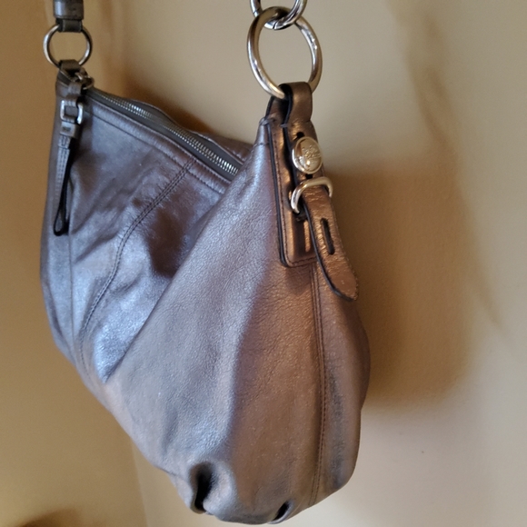 Coach Mia Rose Gold Metallic Leather Shoulder Bag - Picture 2 of 11